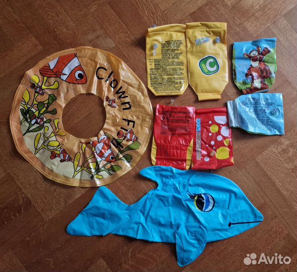 Нарукавники для плавания, ласты+маска, круг