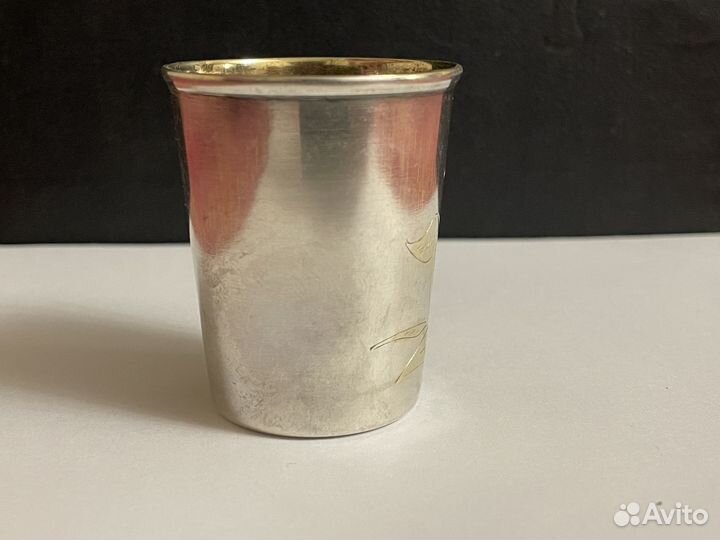 Рюмка стопка Серебро позолота Россия до 1917 года