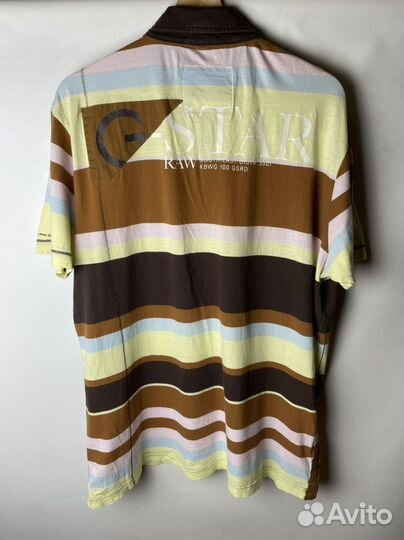 Поло G-Star 3301 Striped Y2K Polo Shirt (XXL)