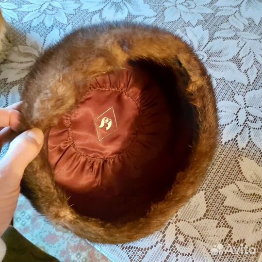 Шапка норковая женская бу размер 52-54