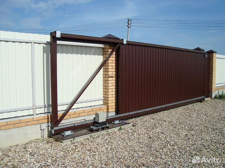 Откатные ворота. Доставка и монтаж