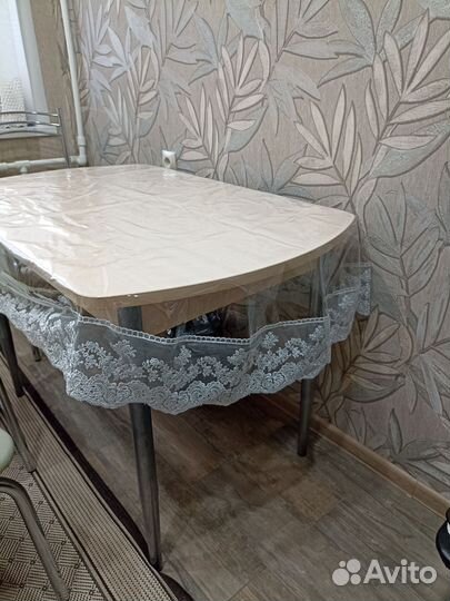 Силиконовая скатерть гибкое стекло с кружевом