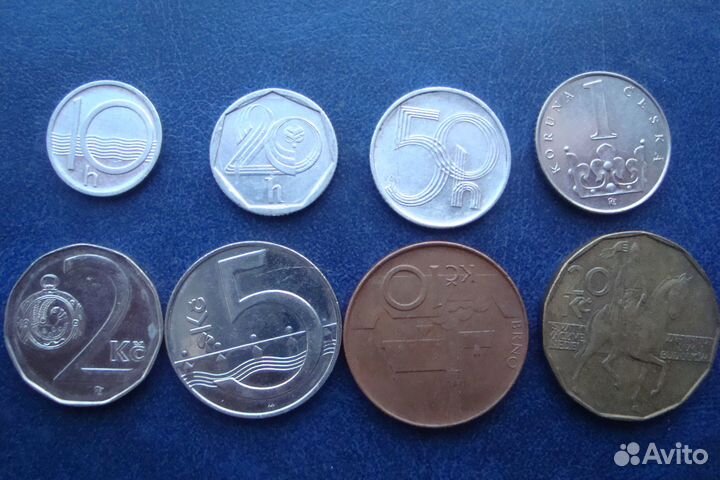 Чехия. Набор монет из обращения