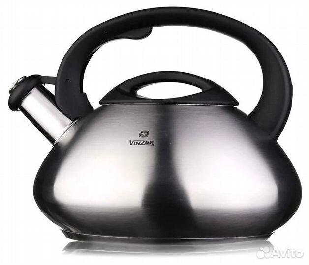 Чайник для плиты со свистком Vinzer Ellipse 89018