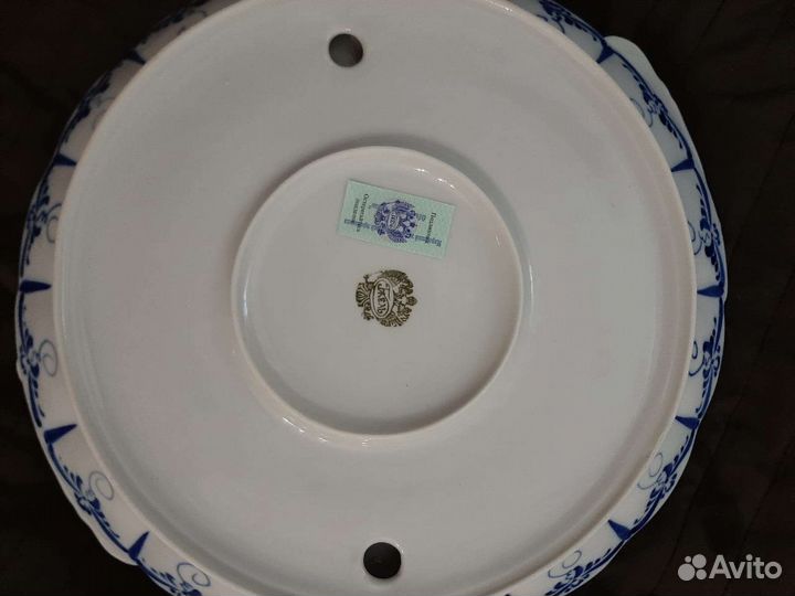 Гжель Блюдо и набор для Пасхи