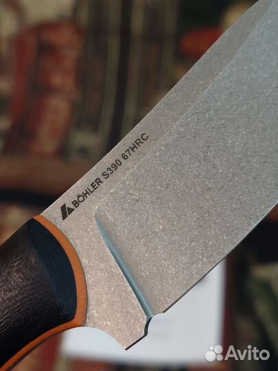 Нож шейный WK26 S390 67HRC Стоунвош