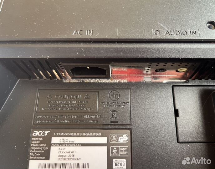 Монитор acer v193w
