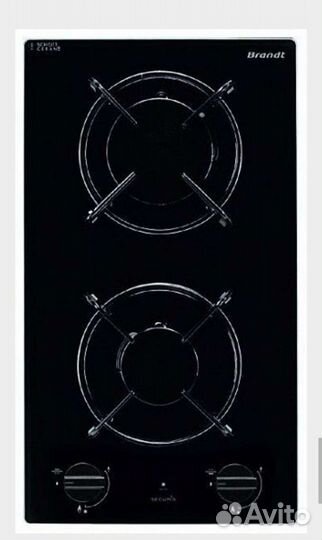 Газовая варочная панель 2 конфорки заколен. Стекло