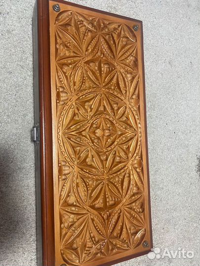 Нарды ручной работы со стеклом