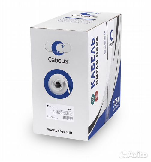 Cabeus UTP-4P-Cat.5e-solid-lszh-GY 9776c