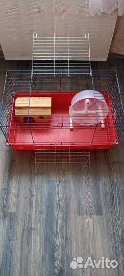 Клетка для грызунов, колесо, домик