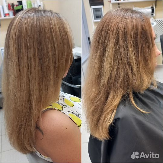 Стрижка женская, окрашивание в технике айр тач