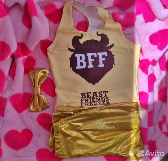 Косплей костюм принцесса Белль пижама и парик