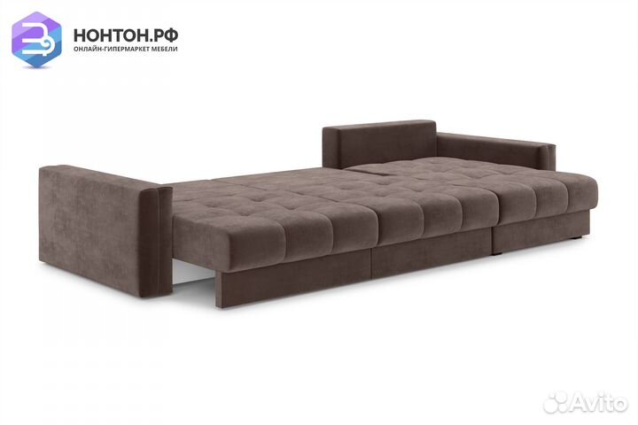 Диван угловой тик-так Монарх М2О1 коричневый