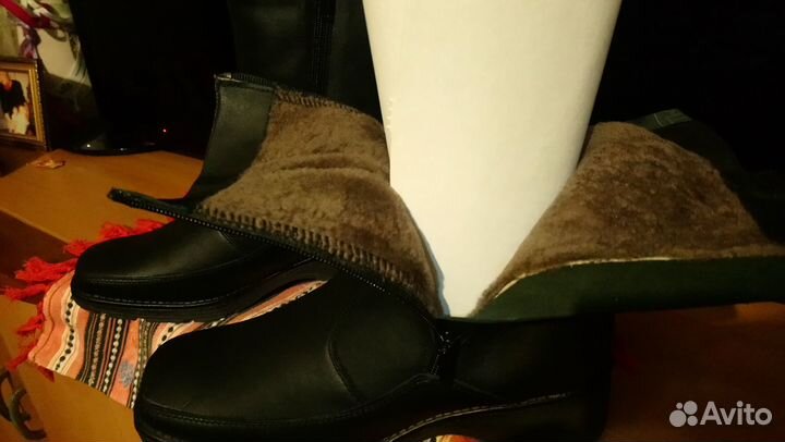 Сапоги(ботильоны) женские зимние кожаные