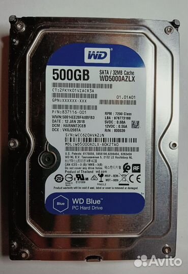 Жесткие диски WD Blue 320 Gb, 500 Gb