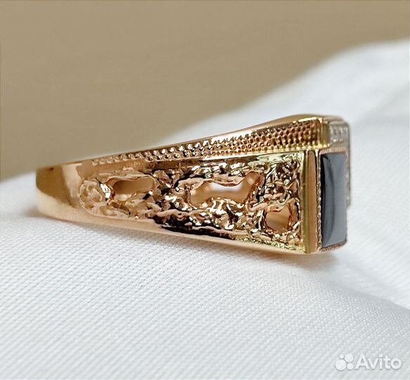 Мужская золотая печатка 20,5 размер