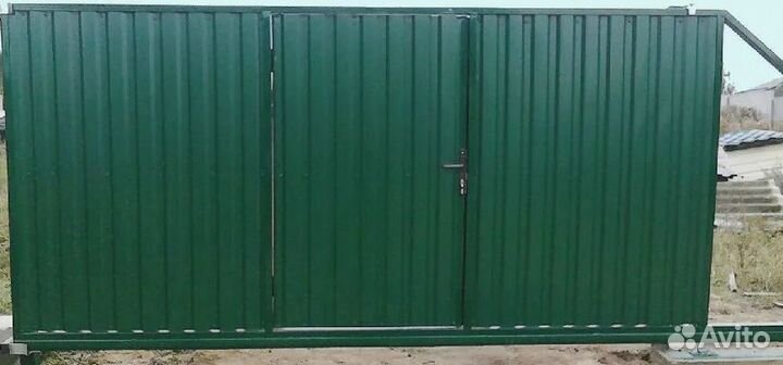 Откатные ворота под ключ с доставкой и установкой