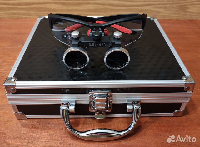 Бинокуляры 3.5х + свет 5w + алюминиевый кейс