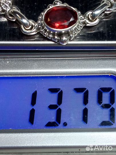 Серебряный браслет с Натуральными Гранатами