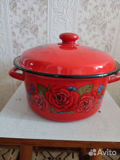Кастрюля эмалированная СССР новая