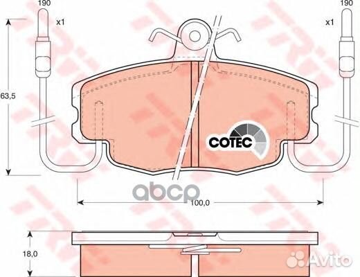 GDB807 141 02FDB845 7701202712 колодки дис