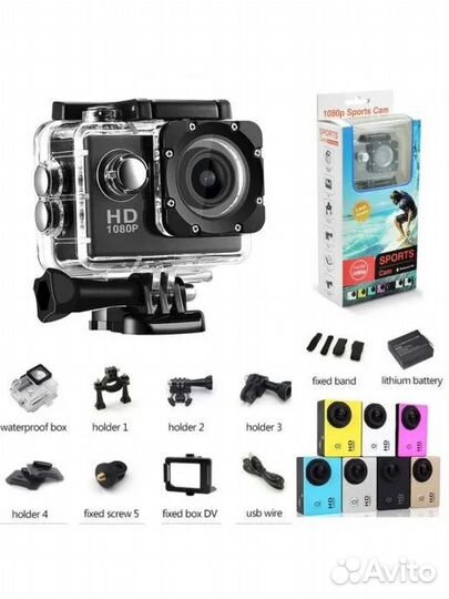 Экшн-камера sports CAM full HD 1080P