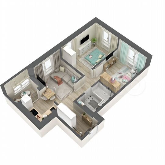 2-к. квартира, 49,3 м², 7/18 эт.