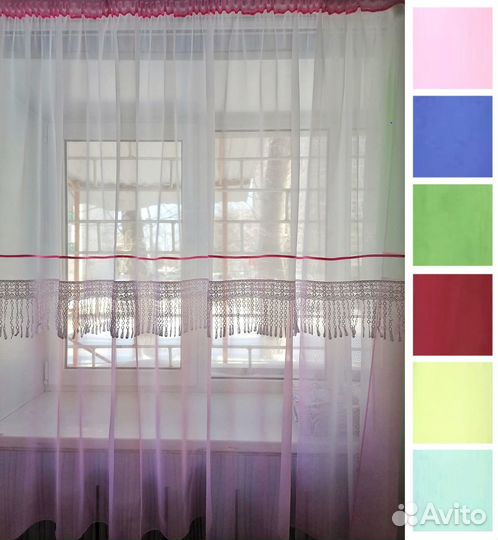 Тюль на кухню готовый и под заказ