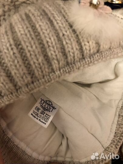 Зимняя шапка для девочки на 4-5 лет