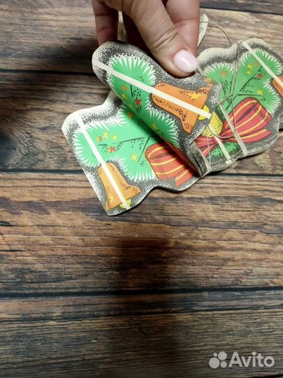 Новогодняя рождественская бумажная гирлянда СССР