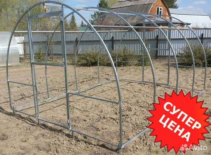 Теплица усилинная оцинкованная дачница