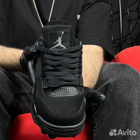 Кроссовки Nike Air Jordan 4 retro black cat