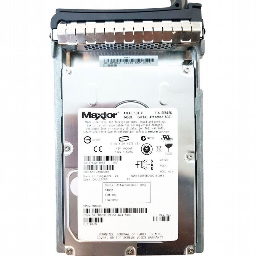 [0M8033] Жесткий Диск Dell M8033 146gb Sas 3,5" Hdd