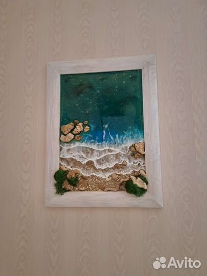 Картина море из эпоксидной смолы