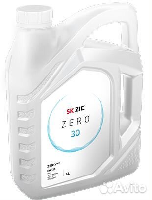 ZIC zero 30 0W30 (4L) масло мот. синт acea C3