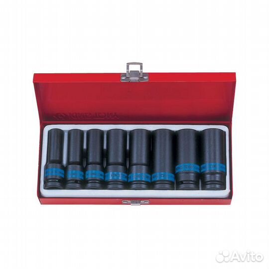 Набор ударных глубоких торцевых головок kingtony