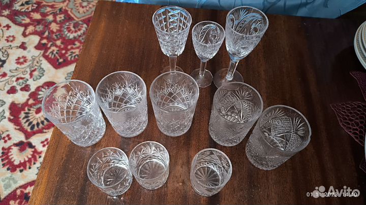 Хрустальные рюмки и бокалы из СССР, отдам