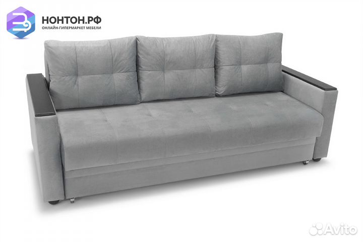 Диван еврокнижка Денвер серый