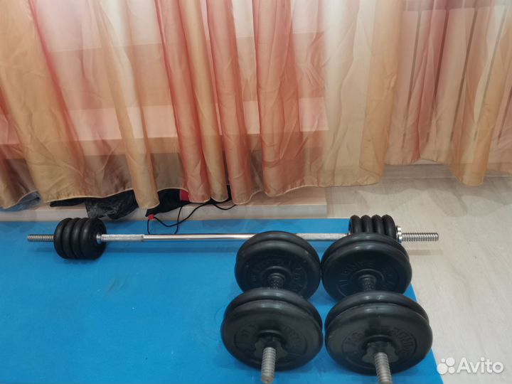 Штанга гриф блины бу