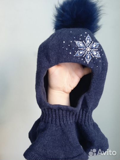 Зимняя шапка шлем, балаклава 5-7 лет