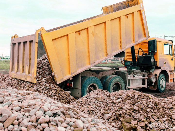 Щебень \ Земля белый дренажный от трех кубов