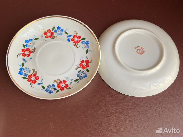 Блюдца чайные кофейные фарфор СССР