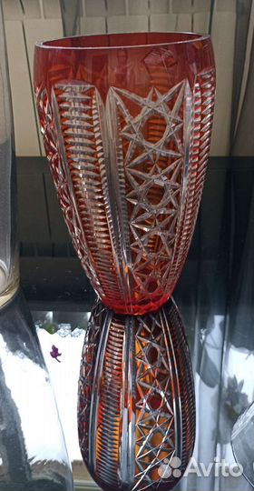 Ваза для цветов хрустальная винтаж