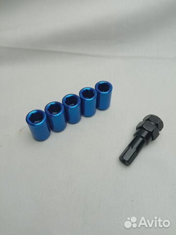 Гайки Topfit N028 (комплект 20шт.) (синие )