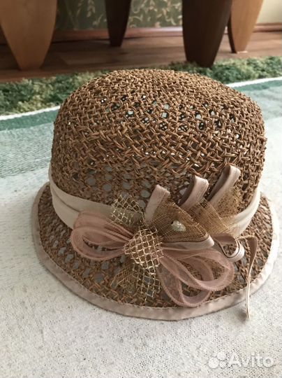 Шляпа женская соломенная натуральная
