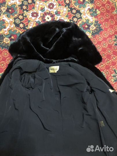 Шуба норковая с капюшоном