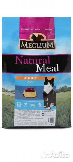 Сухой корм для кошек с чувств/пищев. Meglium 3 кг