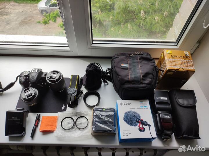 Nikon d3300 + 2 объектива+допы (пробег 8889)