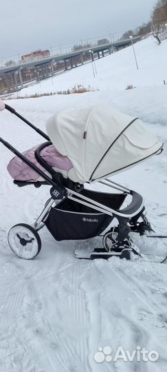 Лыжи на коляску (Happy Baby), съёмные лыжи